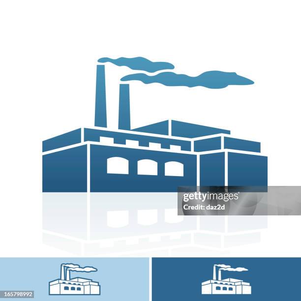 factory icon - textile factory exterior stock illustrations