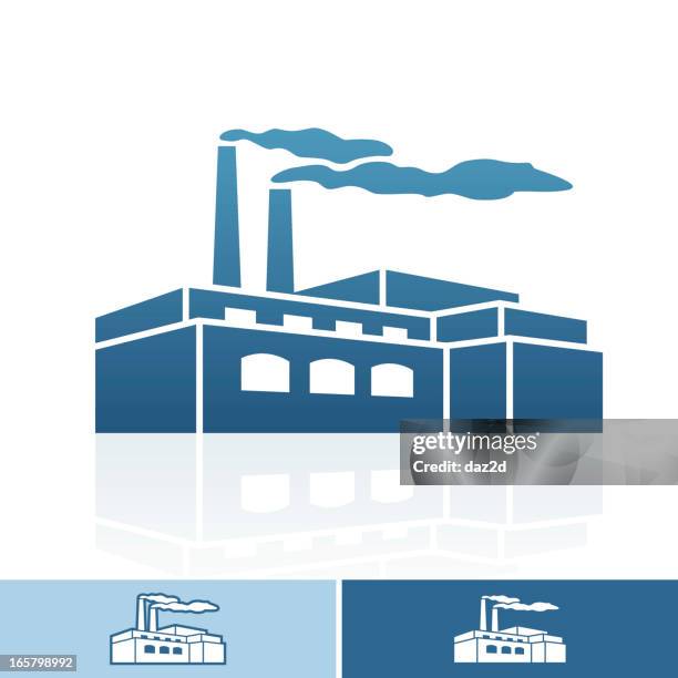 factory icon - metal industry stock illustrations