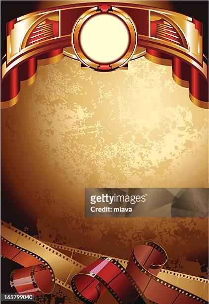 background with films - awards ceremony poster stock illustrations