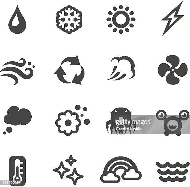 mobico icons - air - blowing stock illustrations