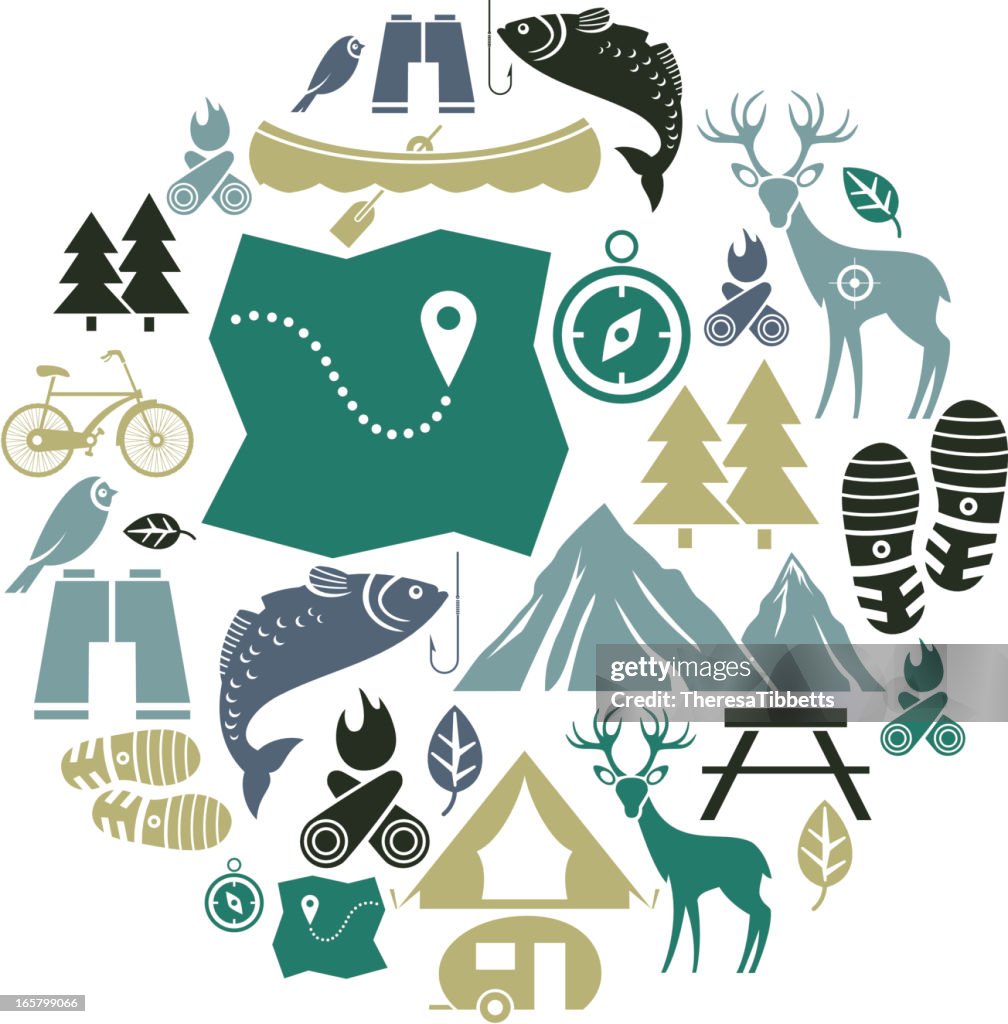 Outdoor Activity Icon Set