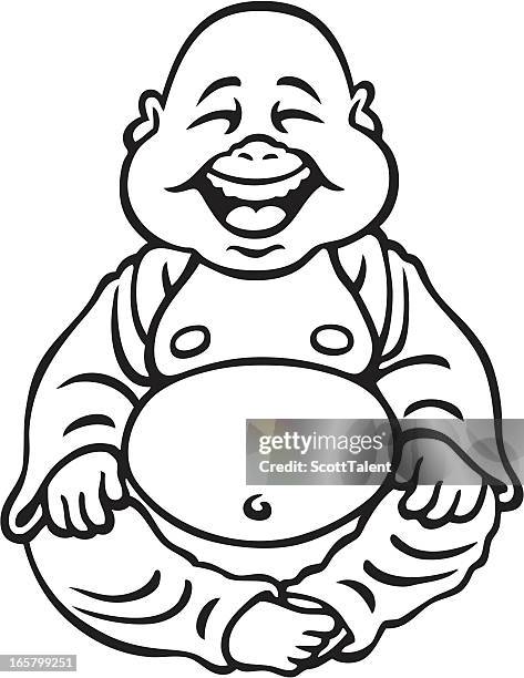 baby-buddha - buddha stock-grafiken, -clipart, -cartoons und -symbole