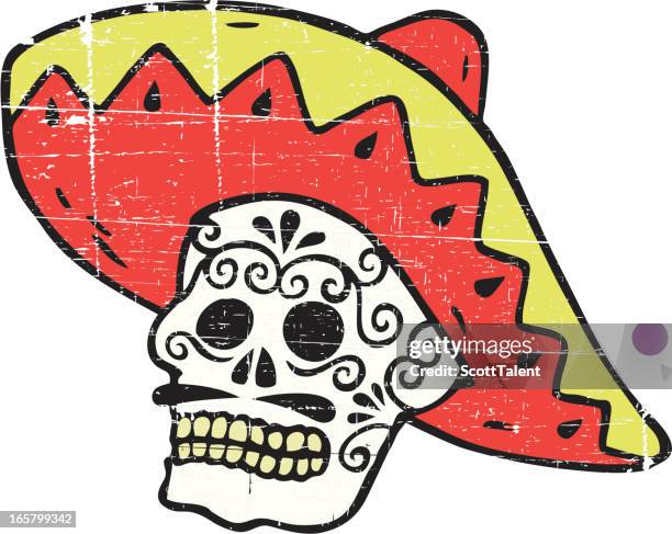 ilustraciones, imágenes clip art, dibujos animados e iconos de stock de cráneo mexicana - cultura mexicana