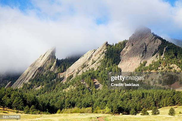 boulder colorado flatirons - boulder co stock pictures, royalty-free photos & images