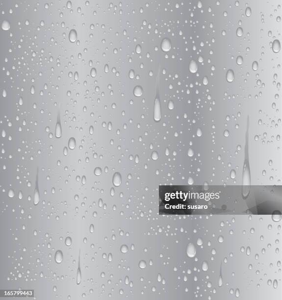 silver water droplet - dew stock illustrations