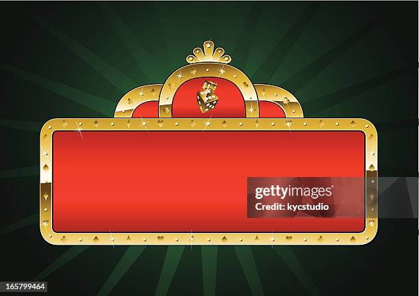 casino billboard - flip card stock illustrations
