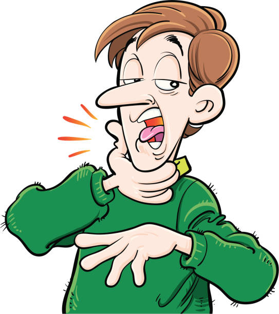 sore throat - whooping-cough stock illustrations