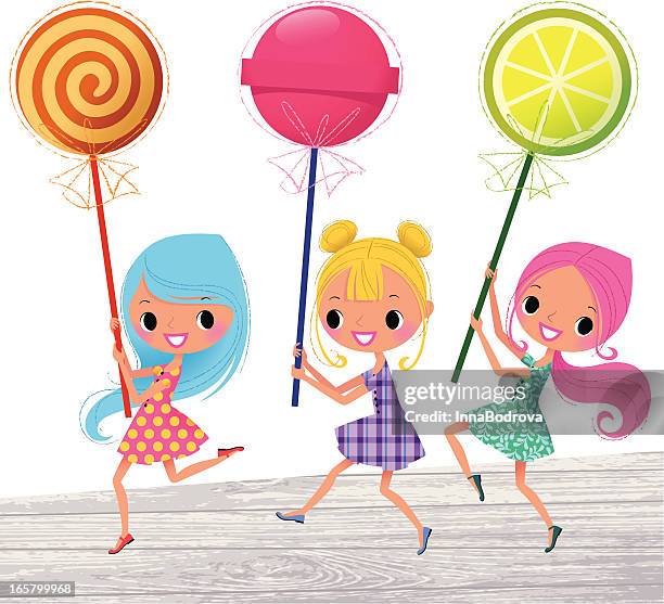lollipop march - caramel background stock illustrations