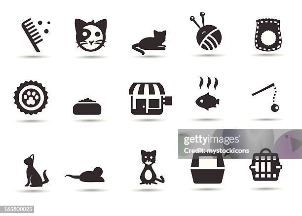 cats and kitten icons - cat food 幅插畫檔、美工圖案、卡通及圖標