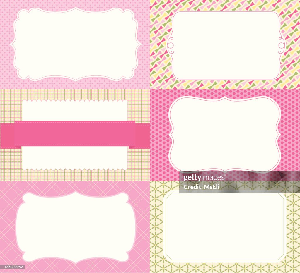 Labels on patterned backgrounds