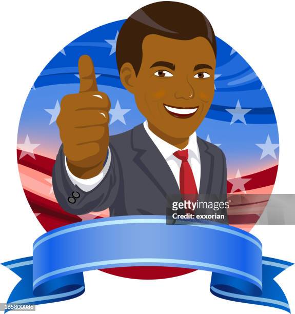 politician thumbs up - ideal candidate stock illustrations