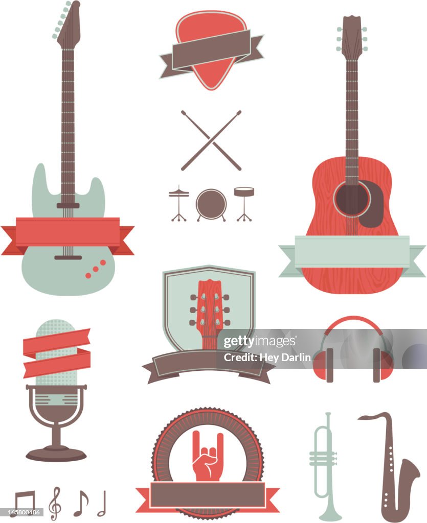 Music instruments illustrations