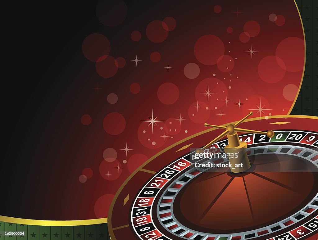 Casinò sfondo con 3D Ruota della roulette