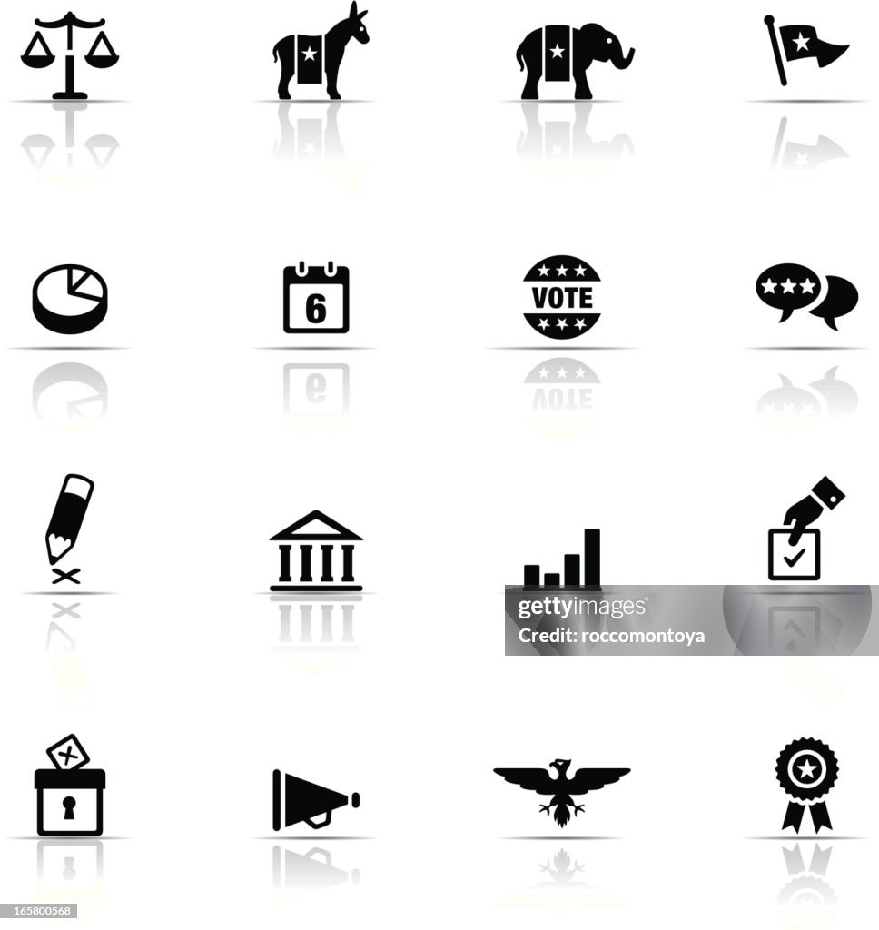 Conjunto de ícones, política