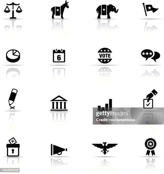 icon set, politics - organizational chart clip art stock illustrations