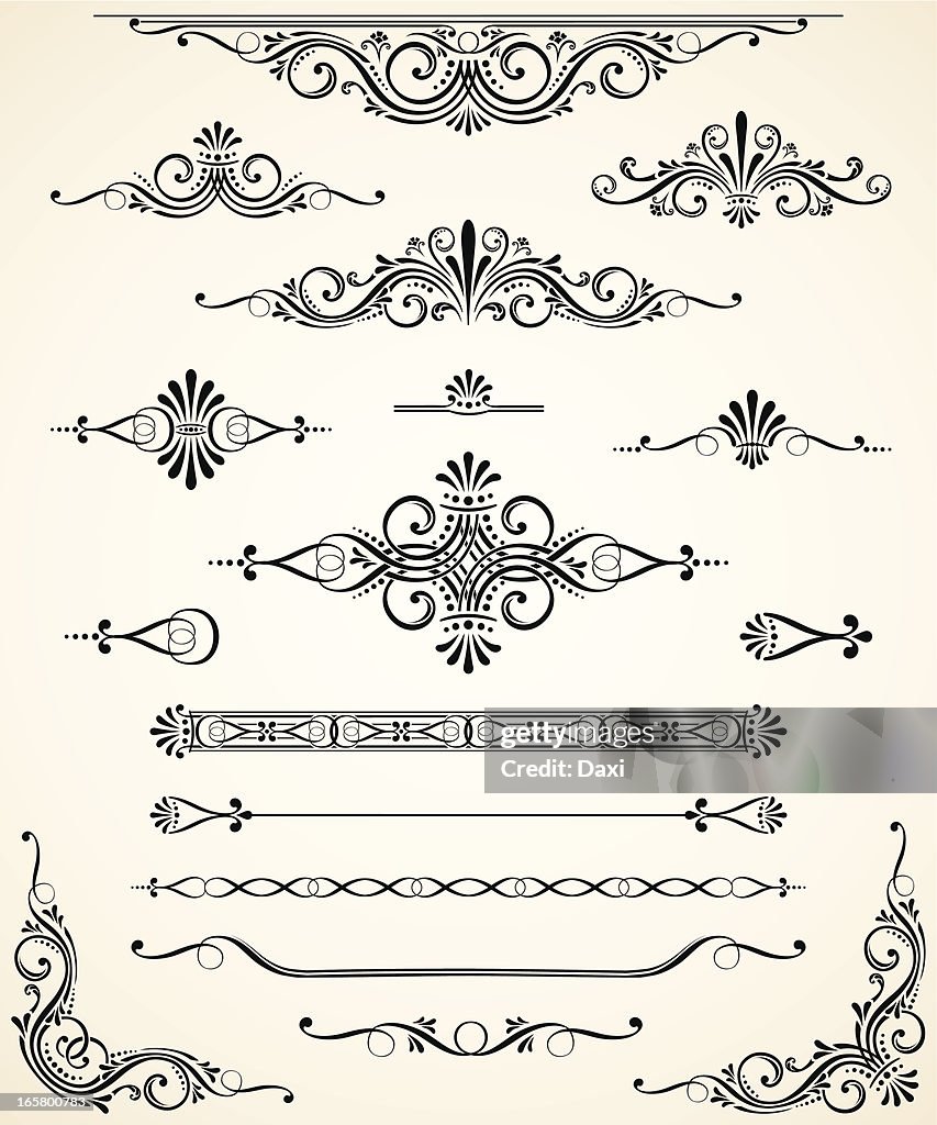 Scroll Set - Dividers, Ornaments and Corners