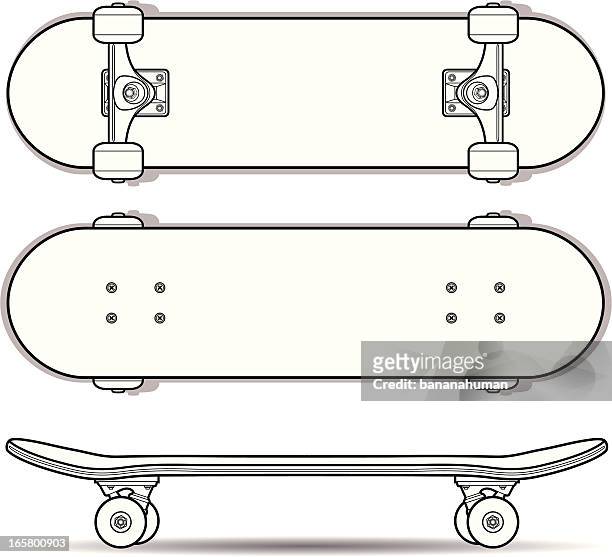 skateboard outline - skating stock illustrations