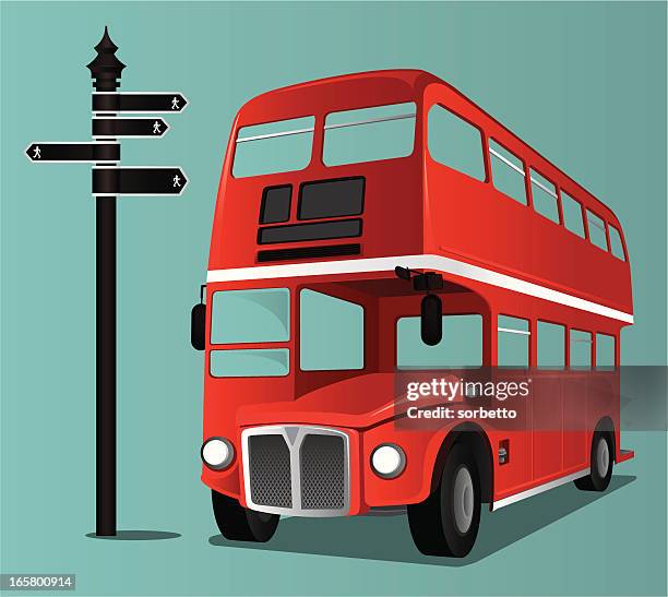london bus - road sign stock illustrations