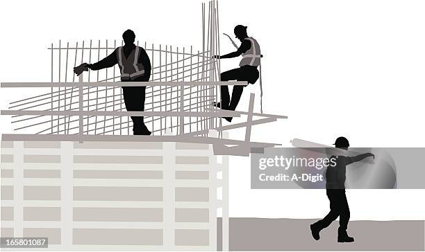 heavy labor vector silhouette - working class stock illustrations