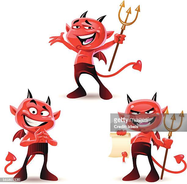 little devils - devil stock illustrations