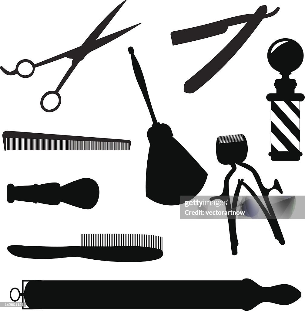 Barber Shop Tools High-Res Vector Graphic - Getty Images