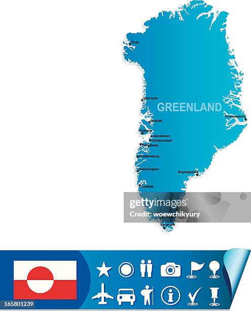 ilustraciones, imágenes clip art, dibujos animados e iconos de stock de mapa de groenlandia - groenlandia mapa