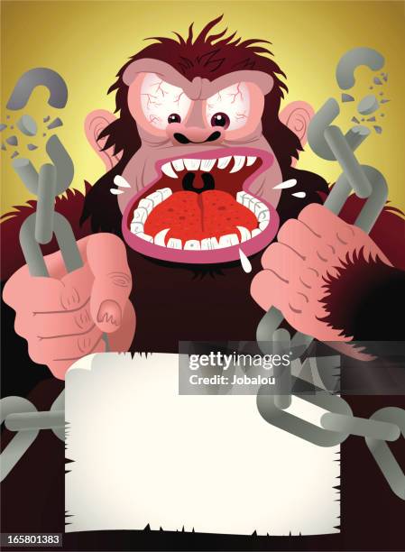 king kong panel - comic strip panel stock illustrations