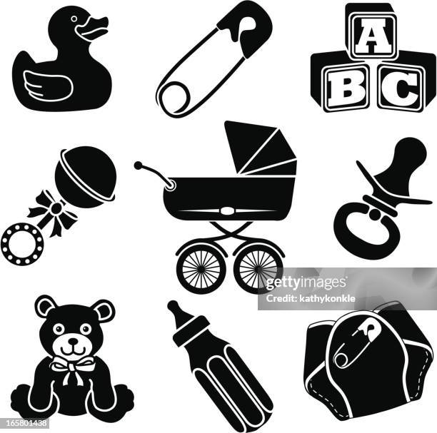 hält baby happy symbole - babyflasche stock-grafiken, -clipart, -cartoons und -symbole