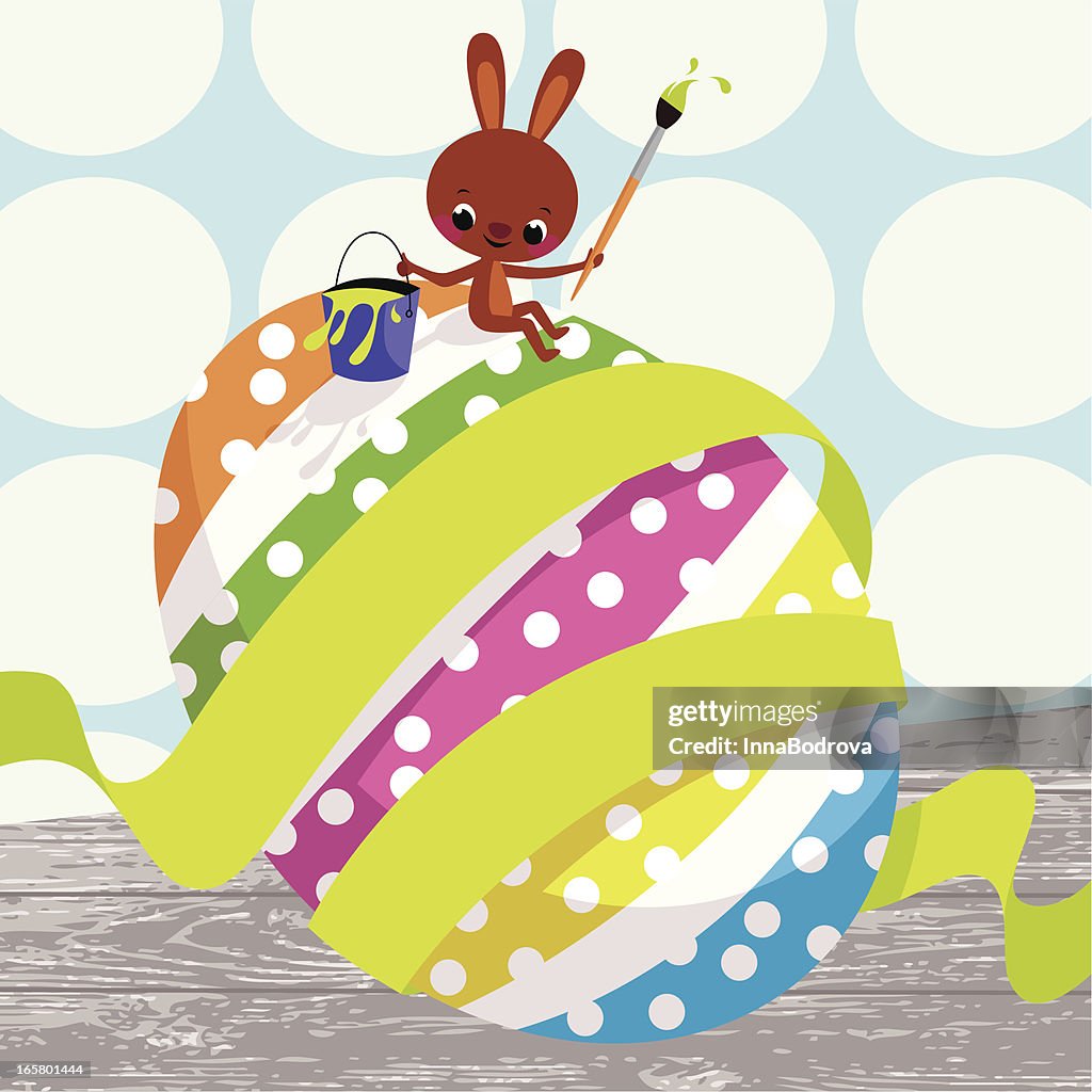 Bunny and Easter Egg.
