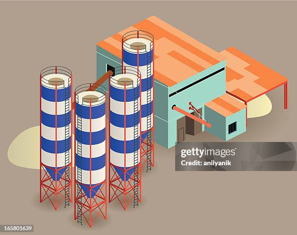 bildbanksillustrationer, clip art samt tecknat material och ikoner med silos - silo