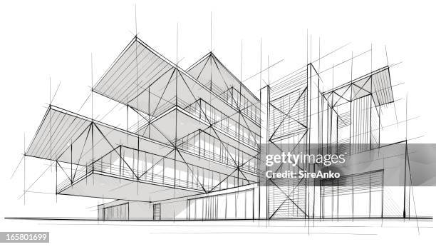 architecture - glass barrier stock illustrations