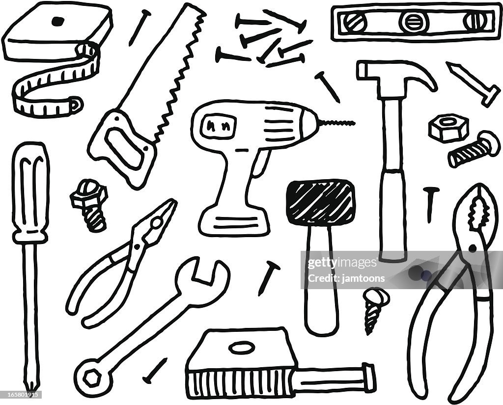 Herramienta y garabatos