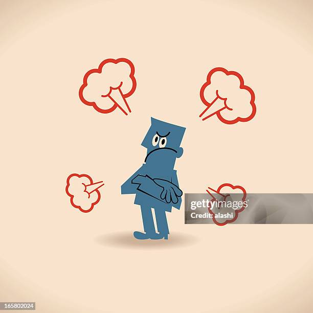 stockillustraties, clipart, cartoons en iconen met bad mood - klagen