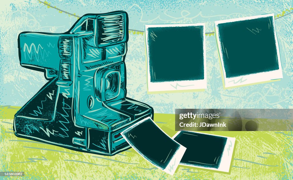 Instant Photo Paper Vector Retro Instant Camera With Photo Paper High-Res Vector Graphic - Getty ...