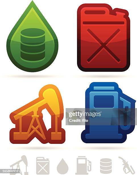 stockillustraties, clipart, cartoons en iconen met oil and gas icons - biodiesel