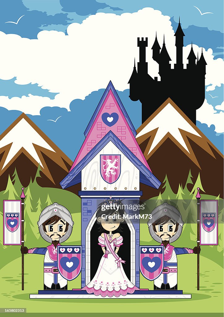 Princess & Knights at Castle Guard Post Scene