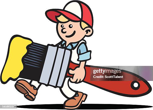 mr painter - character builder stock illustrations