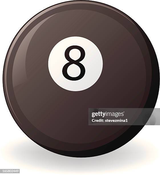 eight ball - pool ball stock illustrations