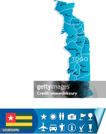 Togo vector map Togo vector map