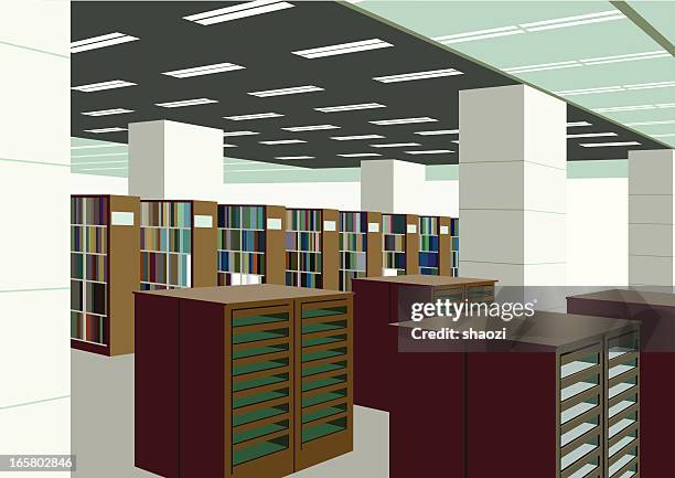 library - bookcase background stock illustrations