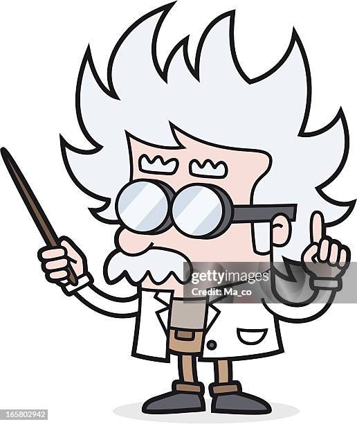 professor points to something / cartoon - pointer stick stock illustrations