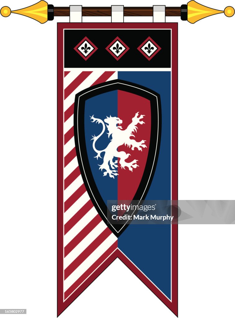 Medieval Style Flags Medieval Flag Vector
