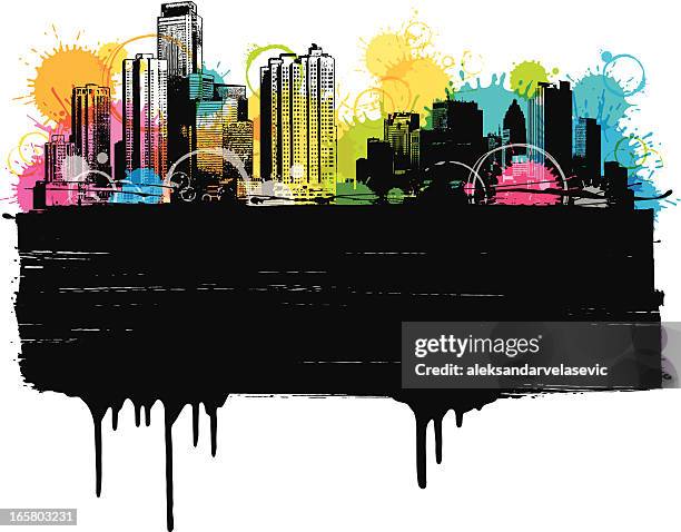 colorful city banner - city life 幅插畫檔、美工圖案、卡通及圖標