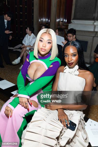 Jordyn Woods at Area Spring 2024 Ready To Wear Runway Show at the Williamsburg Savings Bank on September 10, 2023 in New York, New York.