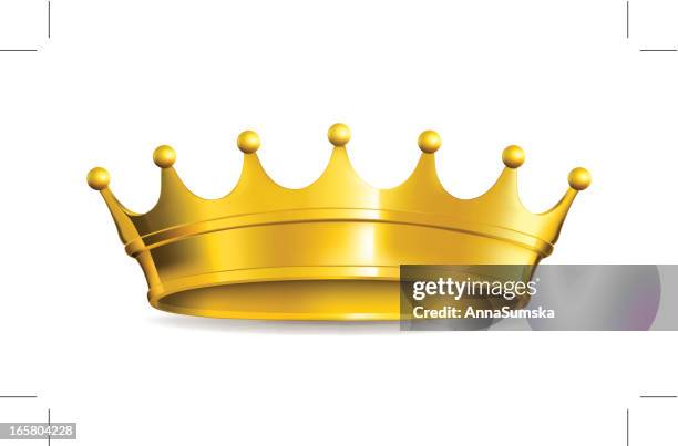 gold crown - emperor stock illustrations
