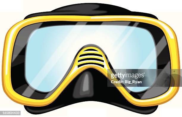 taucherbrille - scuba mask stock-grafiken, -clipart, -cartoons und -symbole