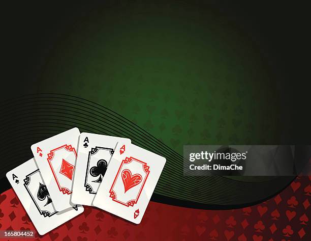 stockillustraties, clipart, cartoons en iconen met playing cards background - klaveren