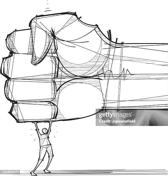 stockillustraties, clipart, cartoons en iconen met fist of oppression - overheersing