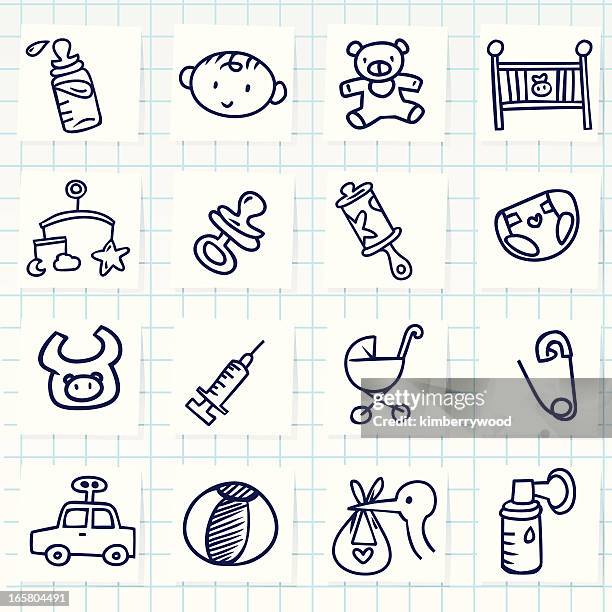 ilustraciones, imágenes clip art, dibujos animados e iconos de stock de icono de bebés - bebé