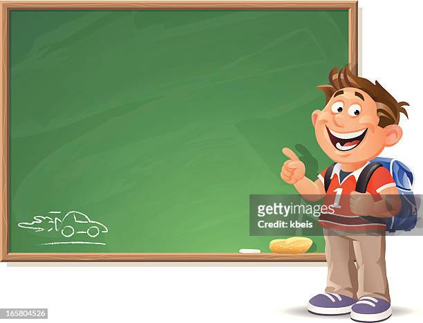 clever schoolboy - naughty in class stock illustrations